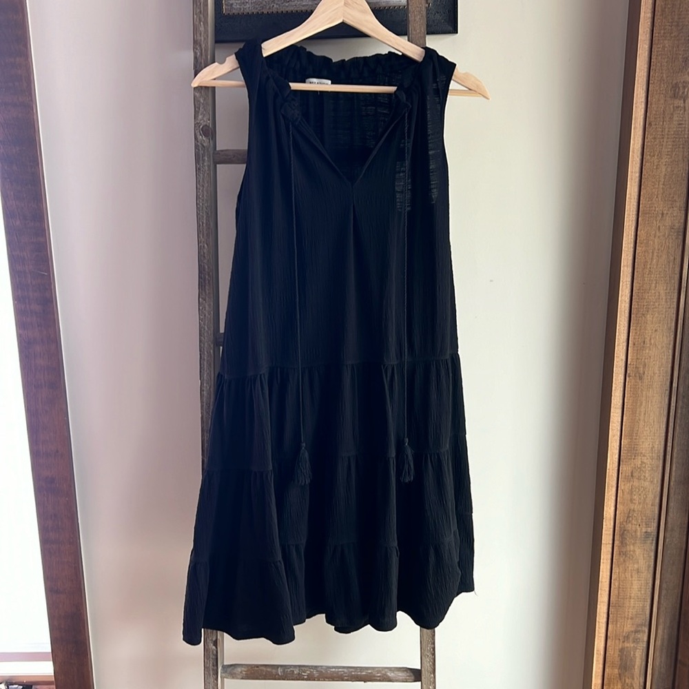 Max Studio Black Tiered Dress
